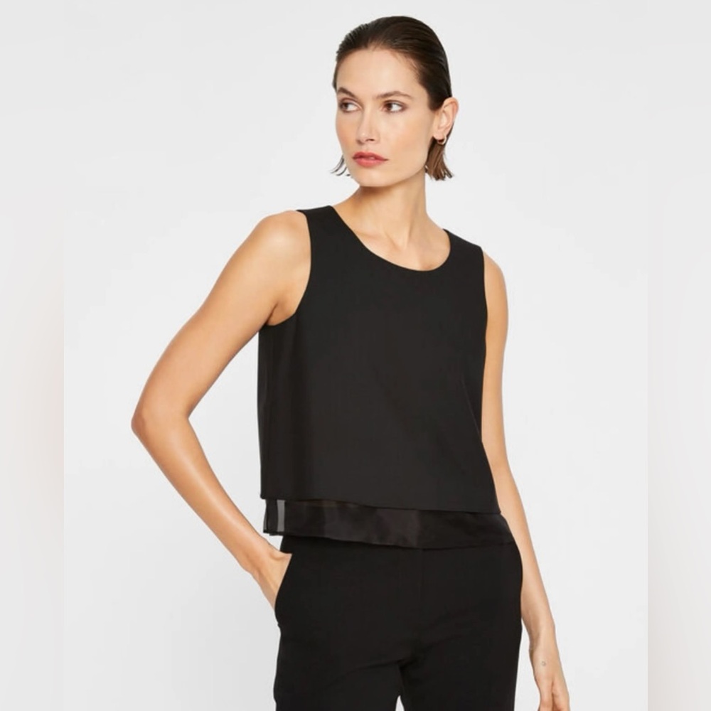 MSRP $140 Club Monaco Black Layered Tank Medium